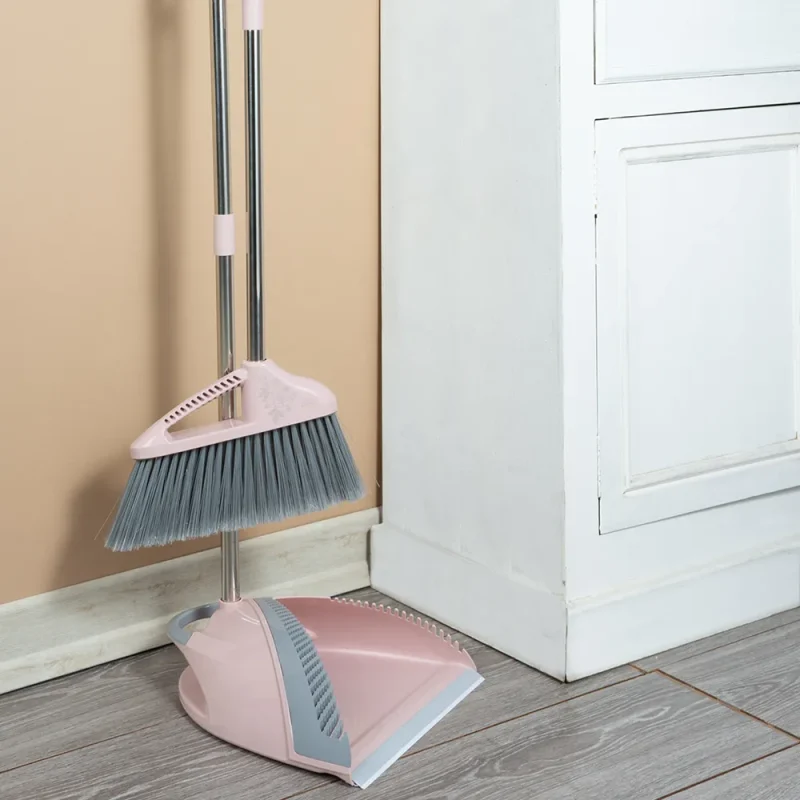 ست جارو و خاک انداز شاین (دسته استیل جدید)